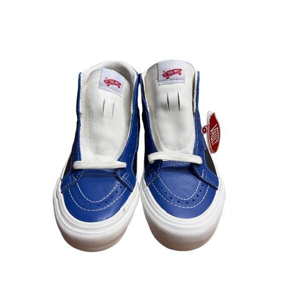 Vans Shoes - Vans Sk8 Hi Blue Black Leather High Top Skate Streetwear Sneakers 5 Men